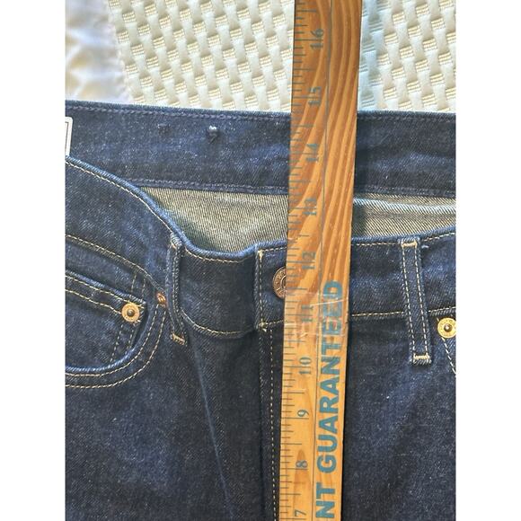 Gap Denim High-Rise ‘70’s Flare Jeans Size 32 Dark Indigo Stretch 32x35 14T - Picture 6 of 10